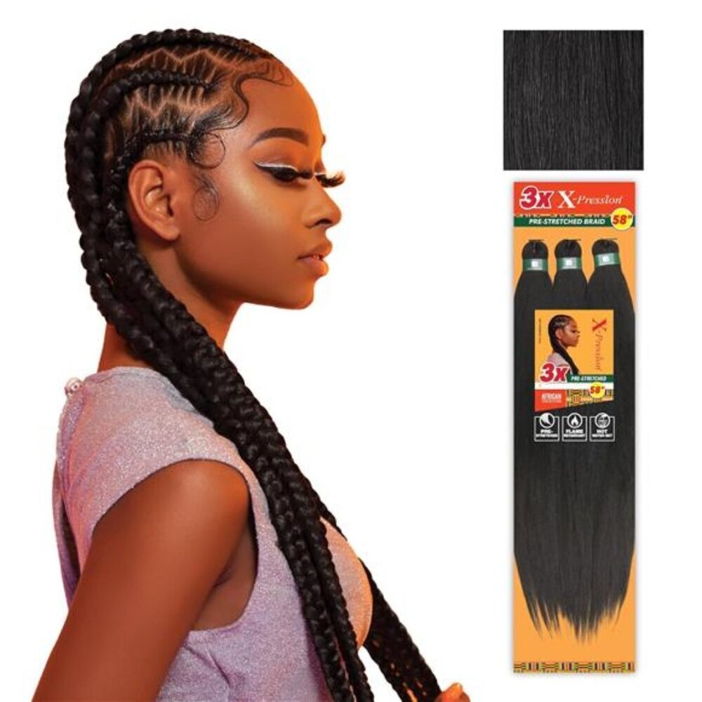 Sensationnel X-pression prestretched braiding hair - 3x braid 58 inch all